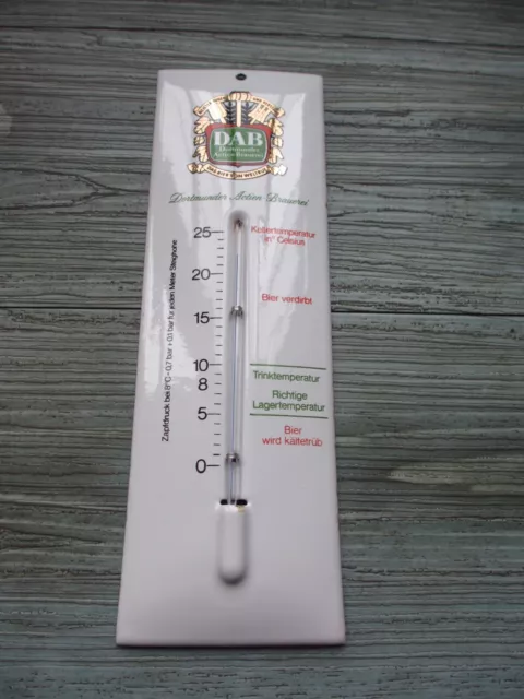 Original altes Emailschild Thermometer - DAB Bier - Brauerei - Dortmund - Pils