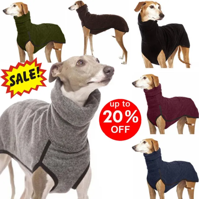 Dog Pet Winter High Collar Jumper Sweater Greyhound Lurcher Coat Whippet Clothes