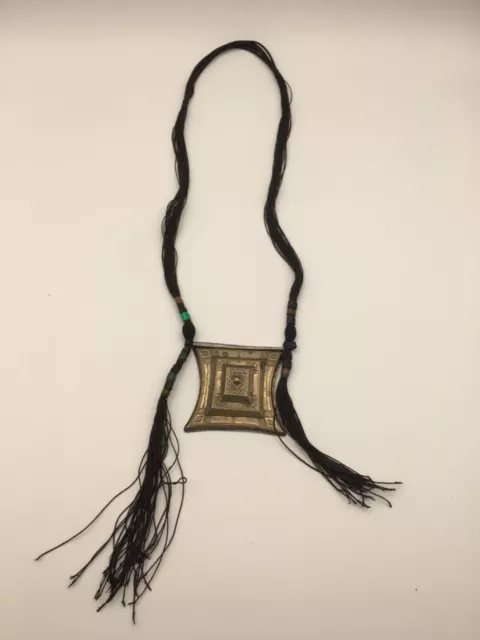 Antique Tribal Silver Necklace Outstanding Old Tuareg Tcherot Talisman Niger