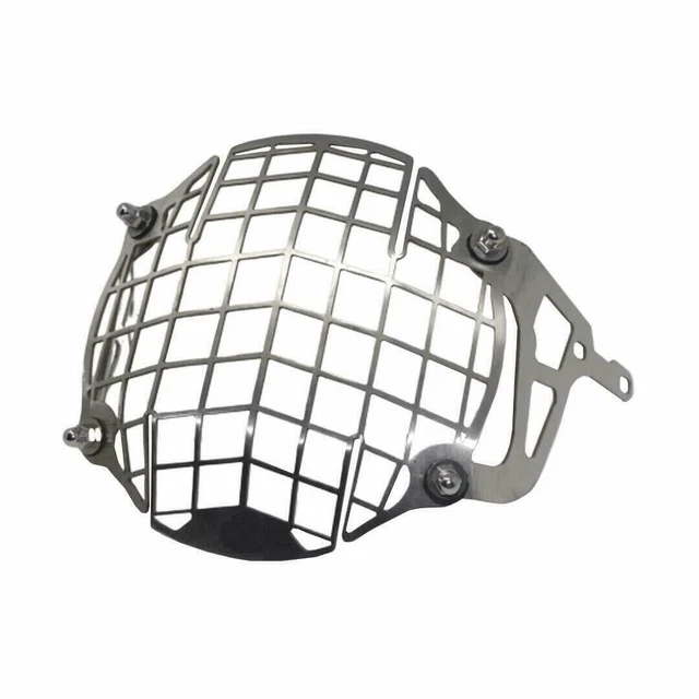 Visière Phare/clignotant Pour Royal Enfield - Acier Inoxydable Chromé - Diamètre 7 Pouces - Neuf - Compatible Halogène