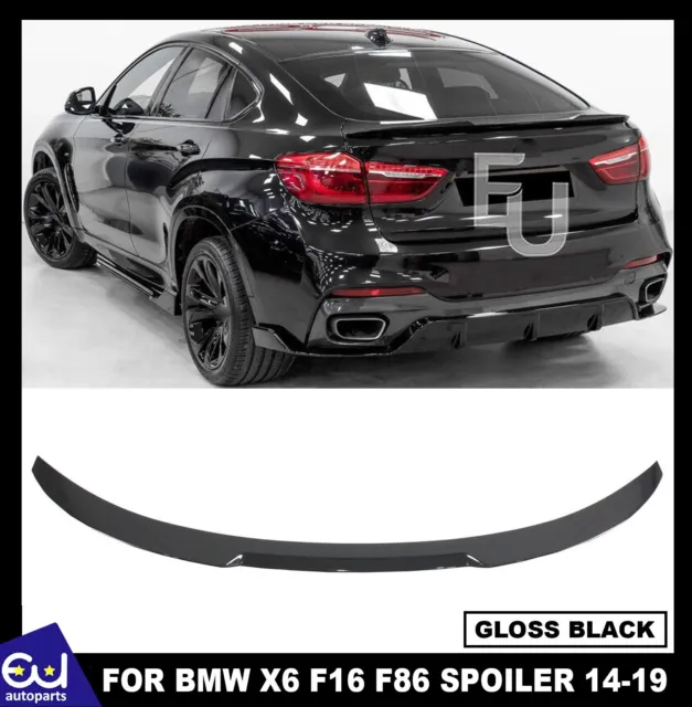 FOR BMW X6 E71 Since 2008-2014 Rear Spoiler Lip Black Gloss With