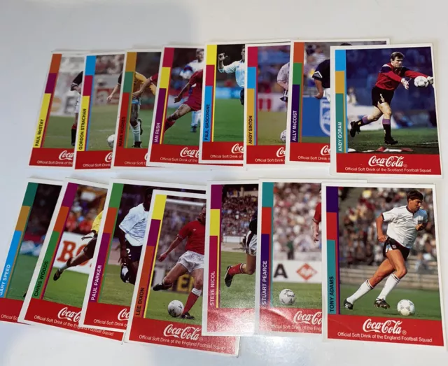 MERLIN Coca Cola 15 Football Card-including Paul Gascoigne Gazza