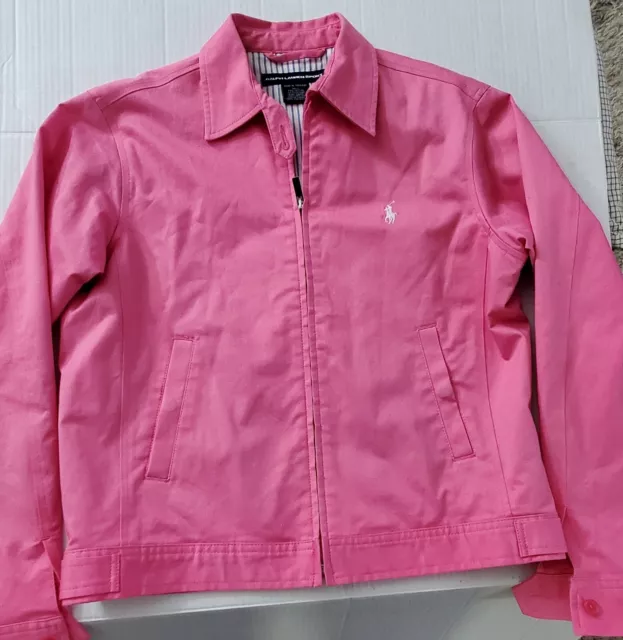 Ralph Lauren Sport Vintage Women's Harrington Full Zip Cotton Jacket Size Small