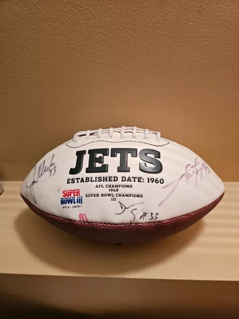 Vintage SUPER BOWL III WILSON New York Jets NY Signed Football Autographed Ball