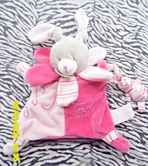 🐞 Doudou Et Compagnie Marionnette Lapin Celestine Rose Petale 32Cm Neuf