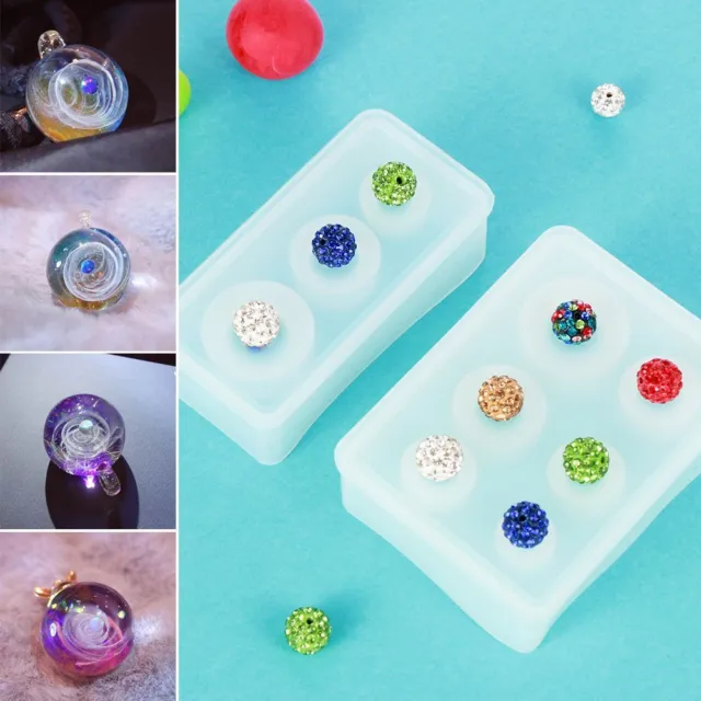 Crystal Jewelry Making Transparent Resin mould Sphere Shape Silicone Mold Epoxy