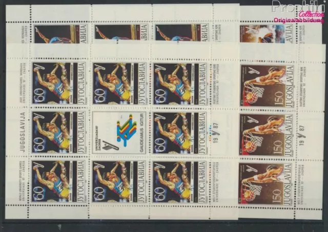 Briefmarken Jugoslawien 1987 Mi 2230Klb-2233Klb Kleinbogen (kompl.Ausg.) p(95530
