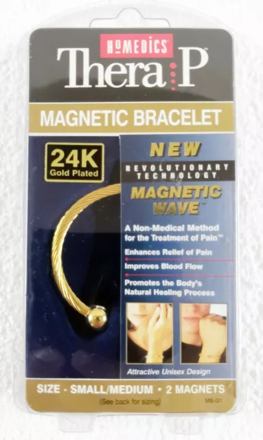 Placas de imanes Homedics MB-G1 pulsera magnética de oro pequeña/mediana