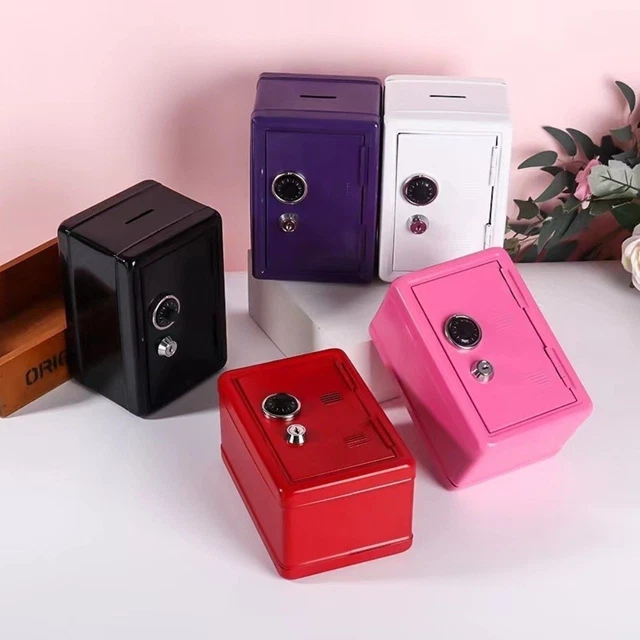 Mini Back Box MINI SAFE BOX Piggy Bank Decorative Box Password Lock Money Storage Box ...