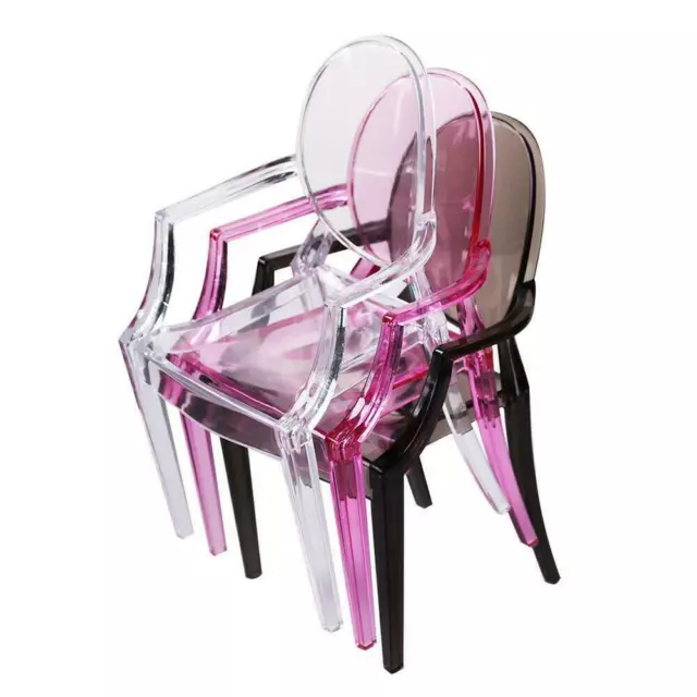 1: 6 Puppenhaus Miniatur Simulation Sessel Kunststoff Stuhl Möbel Salon Dekor 3