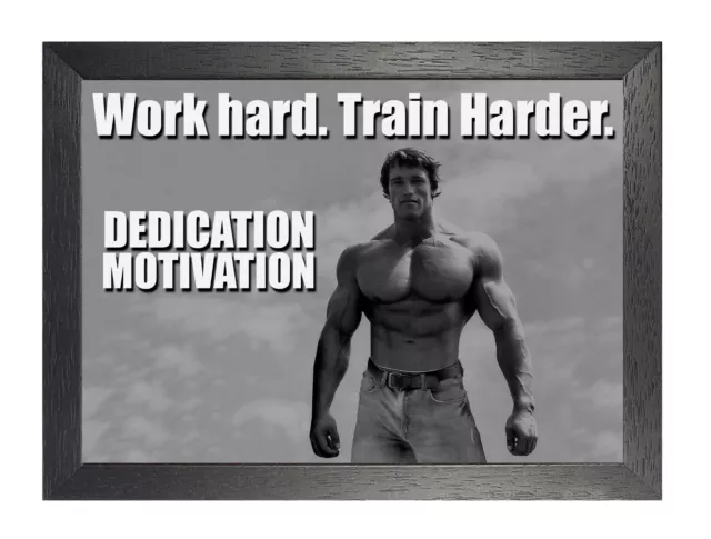 Arnold Schwarzenegger 8 Motivation Sport Zitat Poster Arbeit Zug Hartkörper Fitnessstudio