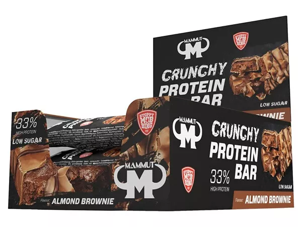 Best Body Mammut Crunchy Protein Bar - 12 x 45 g Riegel - Eiweiß Snack