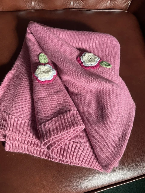 Coperta a maglia rosa Little Home at John Lewis 150 cm x 115 cm