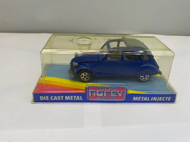 NOREV Plastique Citroën 2 CV N°27 – Échelle 1/43 – Orange – Ancienne – France
