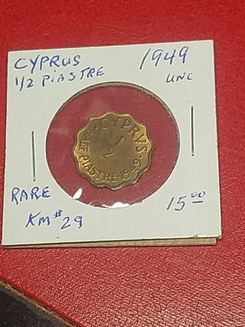 Coin Cyprus (British) 1/2 Piastre 1949 KM29 See Pics Judge Condition For Yoursel