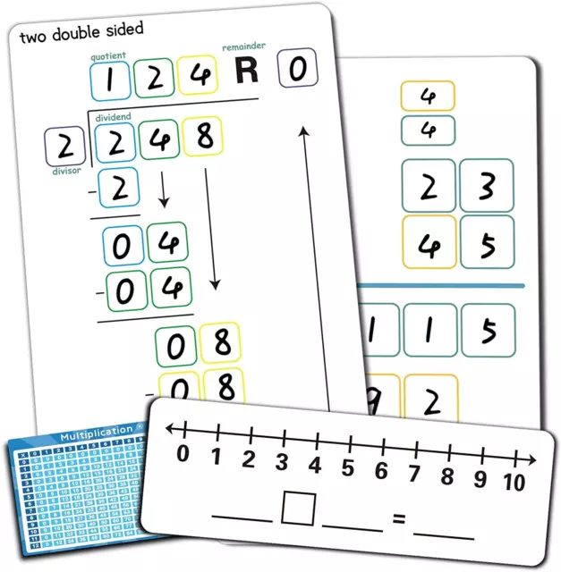 Dry Erase Practice White Board Mathematic Multiplication Chart Kids Student Home