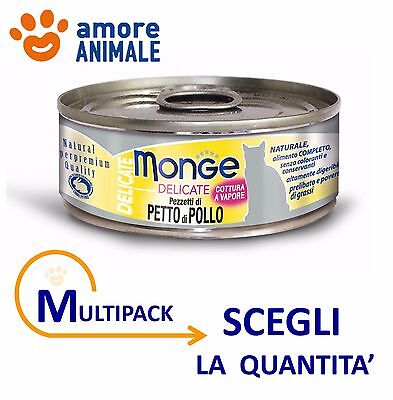 MULTIPACK Monge Cat DELICATE - Petto di Pollo 80 grammi - alimento per gatto