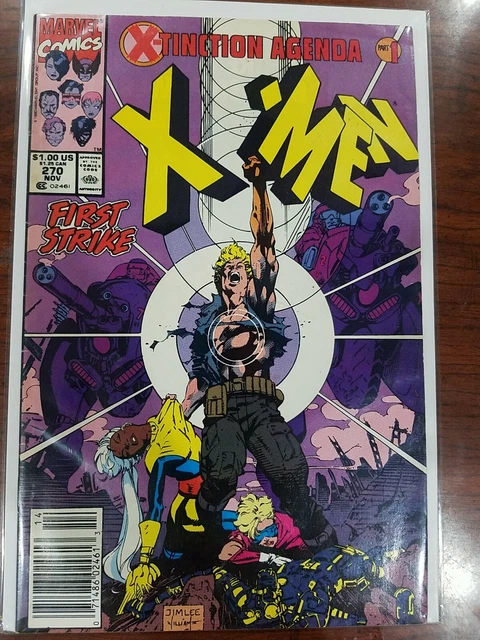 Uncanny X-Men #270 (1990) Marvel Comics Jim Lee Cover & Art! X-Tinction Agenda!