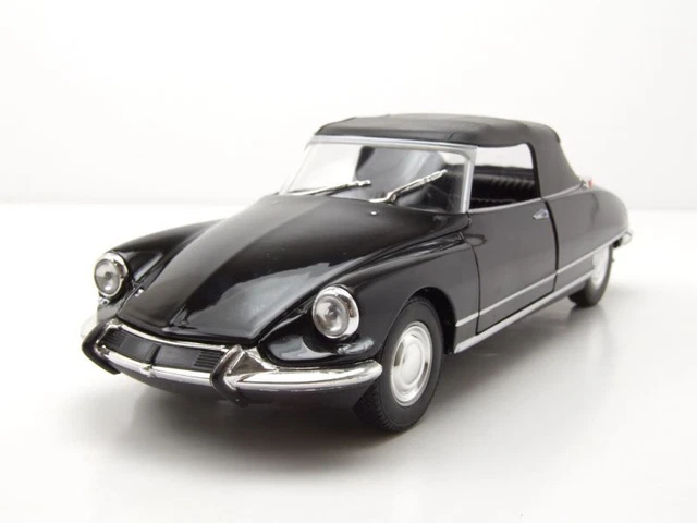 Citroen DS 19 Cabriolet Fermé Noir Maquette de Voiture 1:24 Welly