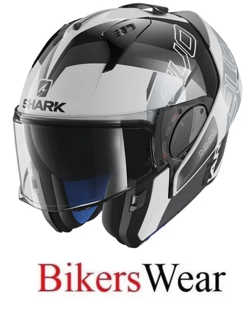 SHARK EVO-ONE 2 Slasher WKS Flip Up modular Motorcycle Helmet with sun visor