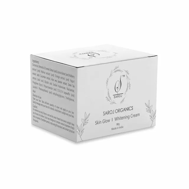 Crema blanqueadora y blanqueadora de piel orgánica Saroj, 50 g, envío gratis