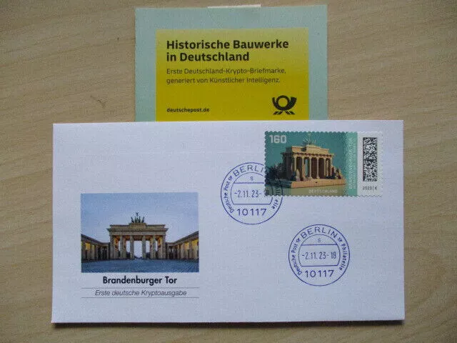 Brandenburger Tor-selbstklebend - Mi.Nr.3801 - Ersttags-FDC Berlin - mit Booklet