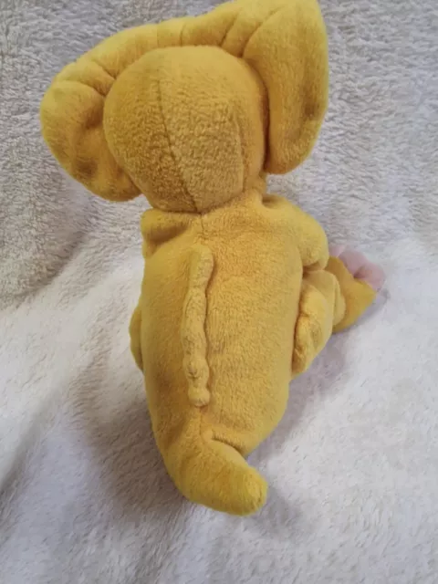 1996 The Land Before Time Cera Triceratops Dinosaur Beanie Bottom Soft Toy 8.5" 3