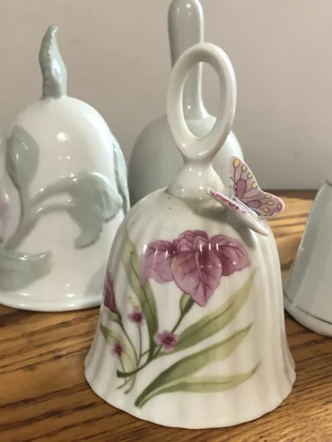 Vintage Crafted Porcelain Bell Lot 3
