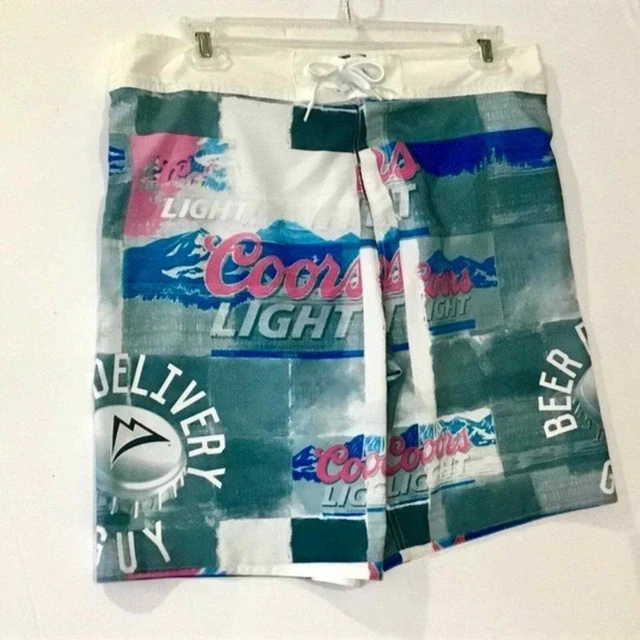 Coors Light Beer Swim Trunks Shorts Men's Multicolor Tie Dye Comfort Size XL