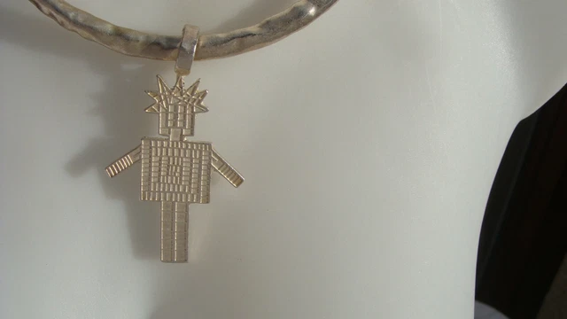 Collier Signé BICHE DE BERE PARIS - Métal Blanc Argenté, Style Designer - Made In France - Occasion En Excellent état