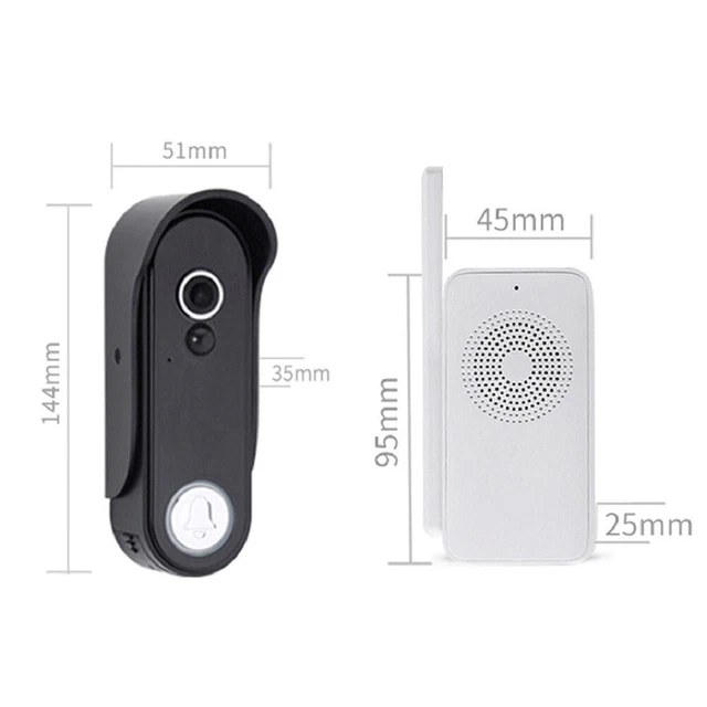 2-Way Audio HD-Wireless Video Doorbell With Camera, Smart Doorbell With Battery