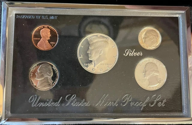 1992 U.S. Mint Premier Silver Proof Set Box/Case & COA