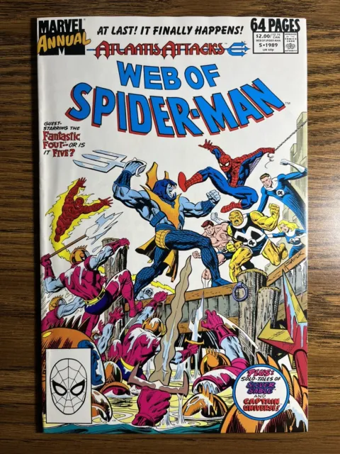 Web Of Spider-Man Annual 5 Origin Of Silver Sable 1St App Ernst Sablinova 1989 L