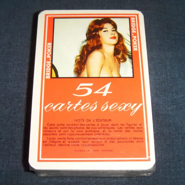 Ancien Jeu de 52 cartes à jouer sexy érotique playing cards spielkarten VINTAGE