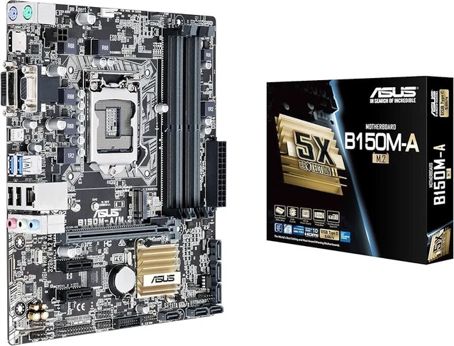 thumbnail image 2 of Used ASUS B150M-C LGA 1151 DDR4 Micro ATX Motherboard – With I/O Shield (Pulled From Working PC) 2 of 4