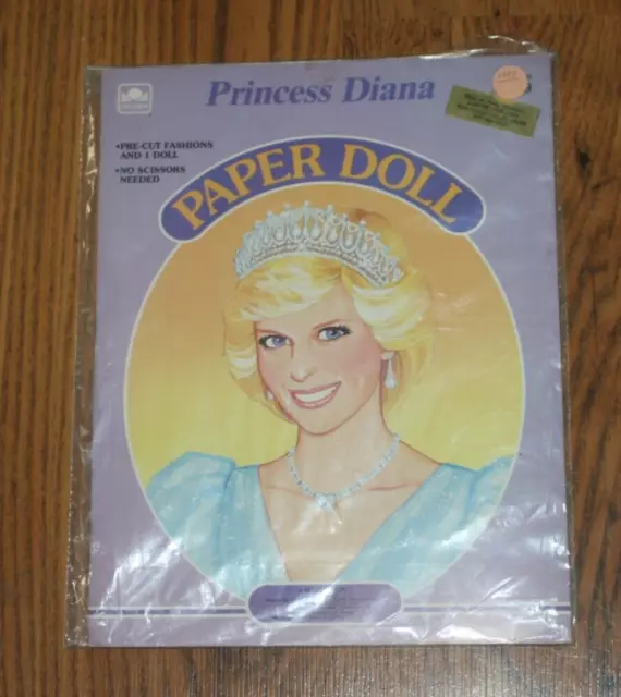 VINTAGE 1985 GOLDEN Book Princess Diana Of Wales Paper Doll Book Uncut ...