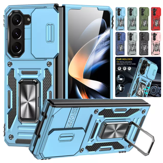 For Samsung Galaxy Z Fold5 4 3 Armor Shockproof Magnetic Ring Stand Holder Case