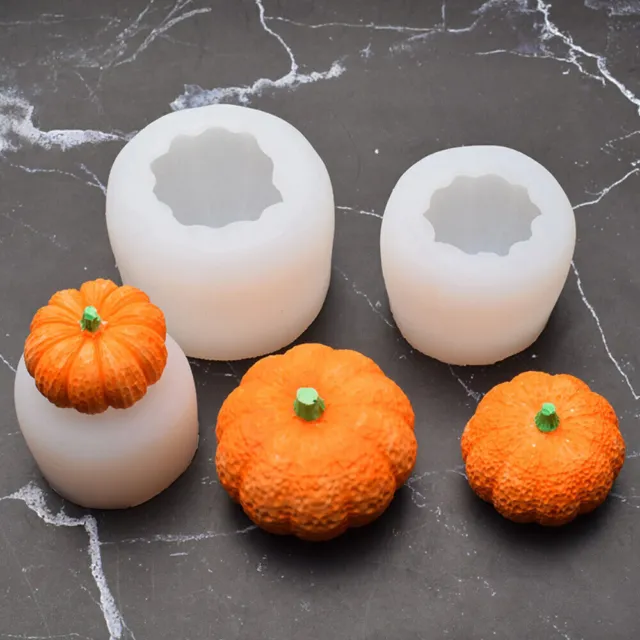 Silikonform Kürbis 3D Kerzenform DIY Halloween Gießform Kerzen kuchen Dekor Form
