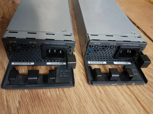 2 fuentes de alimentación Cisco C3Kx-pwr-715wac Catalyst 3560-X 350 publicadas rápidamente v,x