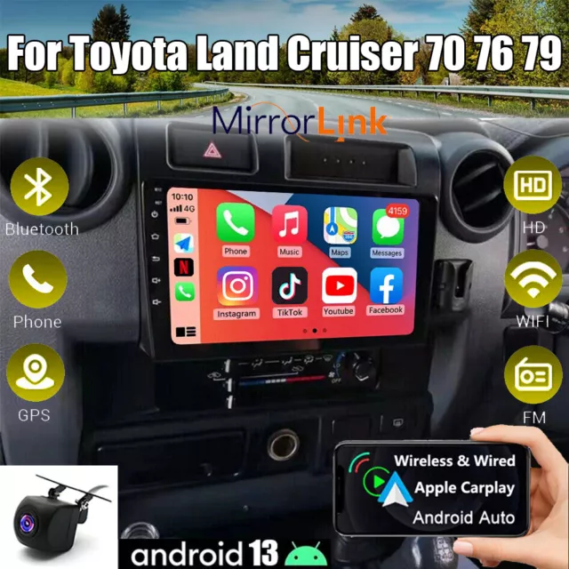 For Toyota Land Cruiser 70 Series Android 13 Apple CarPlay GPS Navi Car Radio