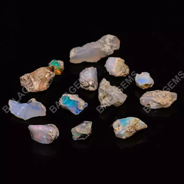 54.50 Cts. 100% Natural Exclusive Ethiopian Opal 8X7 28X13 MM Rough Lot Gemstone