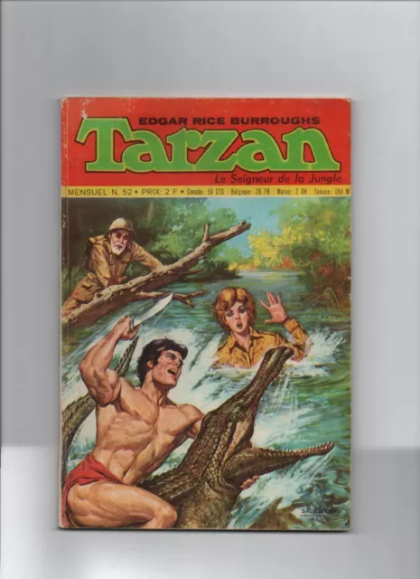 TARZAN le seigneur de la jungle n°52. Mensuel - Sagédition 1972 - TTB