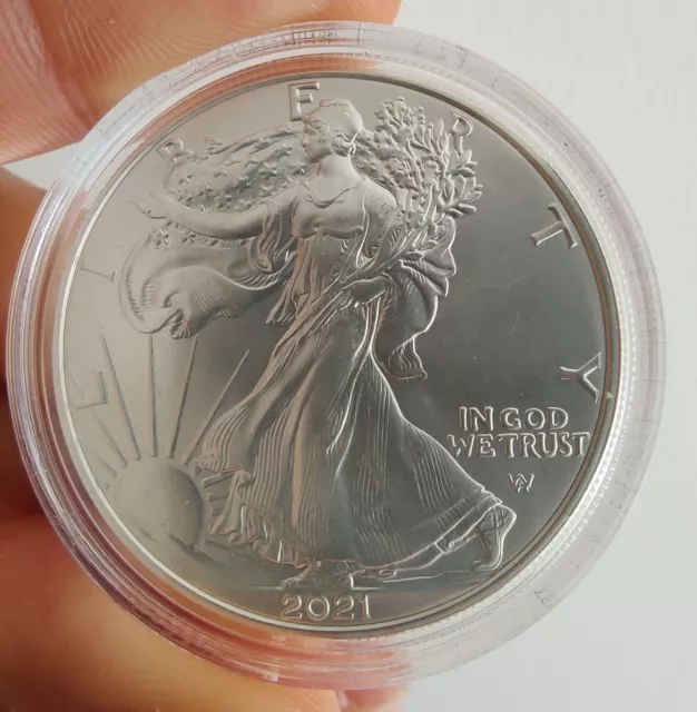 2021-W US Mint American Eagle 1oz Silver $1 Dollar Coin - Type 2 Reverse