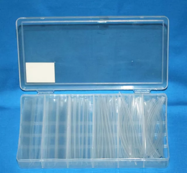 Assortimento di Tubo Termoretraibile, 100-teilig IN Pratico Box, Trasparente