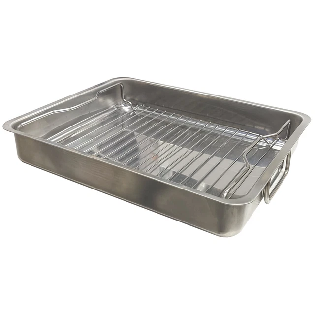 Pott & Flamme Ofenform 36cm Mit Edelstahl Rost - Bräter & Auflaufform Für Backofen & Grill