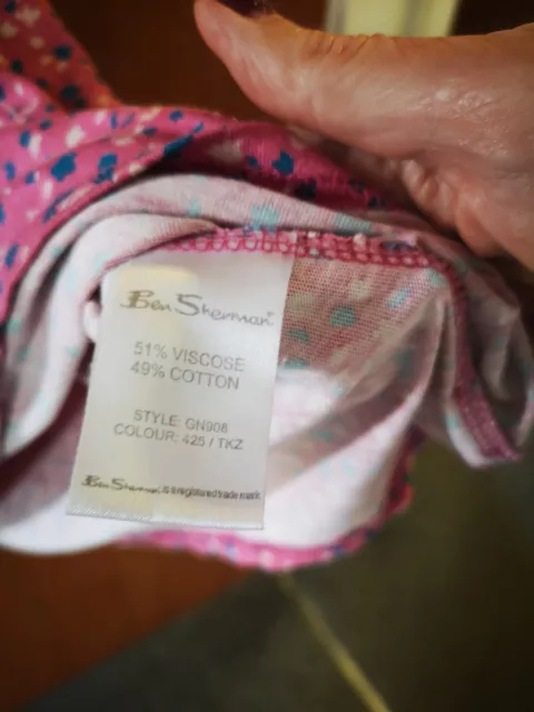 BEN SHERMAN DRESS Size Medium Pink With Floral Pattern £4.49 - PicClick UK