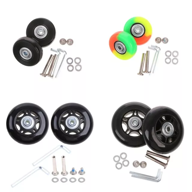 Luggage Wheels Suitcase Universal Rubber Swivel Wheel Trolley Casters Bearings