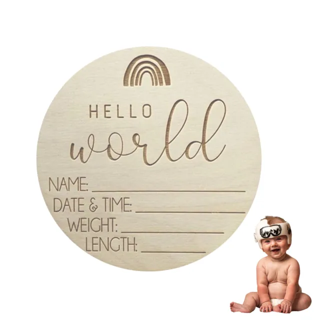 Memorial Baby Announcement Sign Home Nursery Photo Prop Hospital Hello World