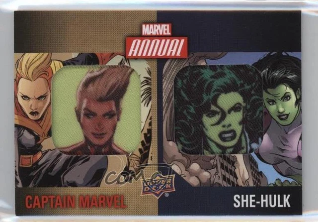 2016 Upper Deck Annual Character Captain Marvel She-Hulk #DCP-1 Dual Patch 09q5