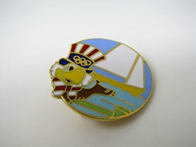 Aigle Los Angeles 1984 Xxiii Olympique Été Jeux Broche Sam Aigle Recourbé Tir USA La 